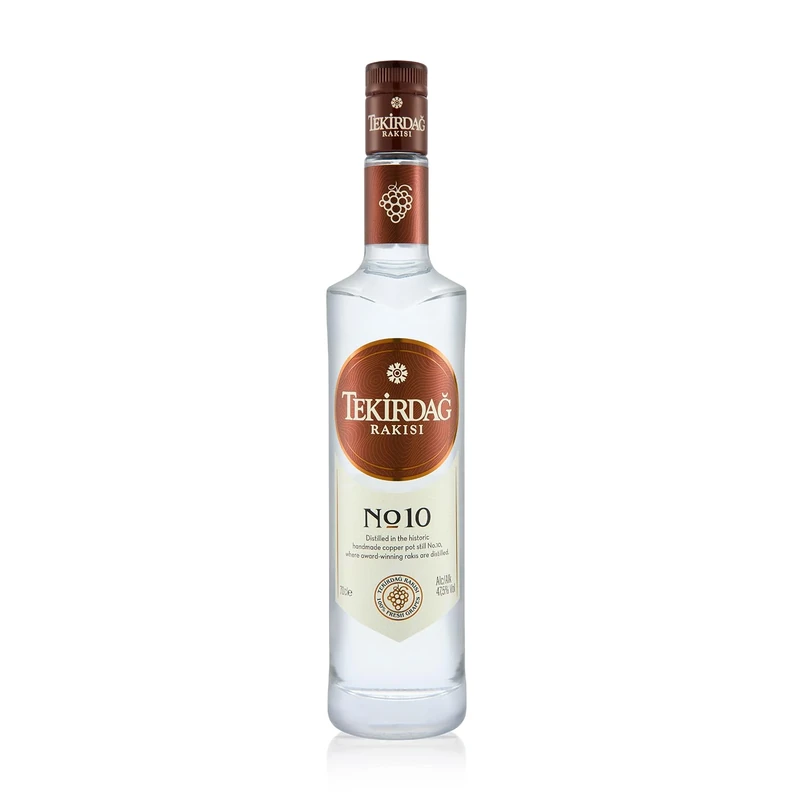 Tekirdağ Rakı No: 10 – 70cl Bottle | Premium Turkish Aniseed Spirit | 47% ABV | Distilled with 100% Grape Alcohol & Anise | Bold, Smooth & Perfect with Meze or Celebratory Occasions