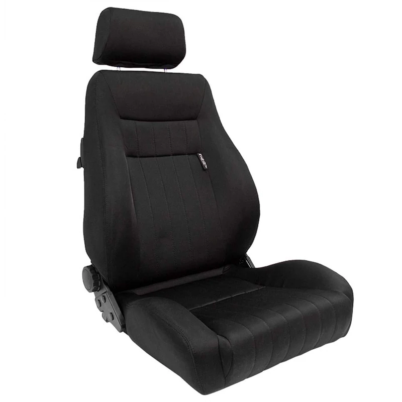 AutoStyle Sport seat 'Retro' - Black - Dual-side reclinable back-rest - incl. slides