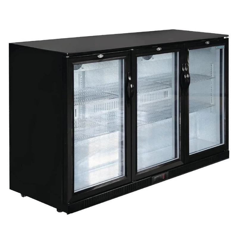 Polar GL014 Bottle Cooler - 320L Triple Hinged Door