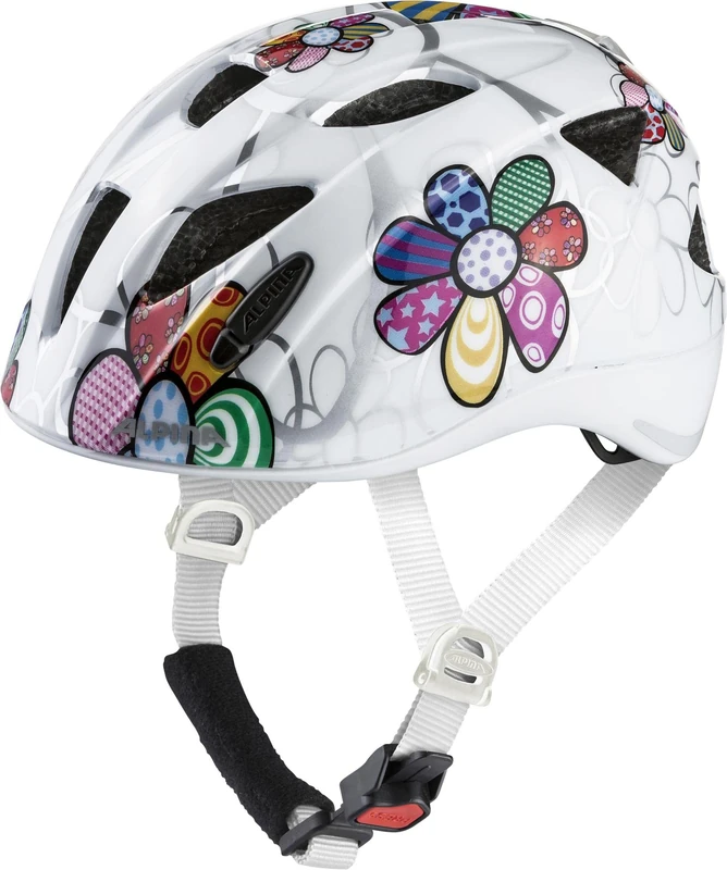 ALPINA Unisex - Children, XIMO FLASH cycling helmet, white-flower gloss, 45-49 cm