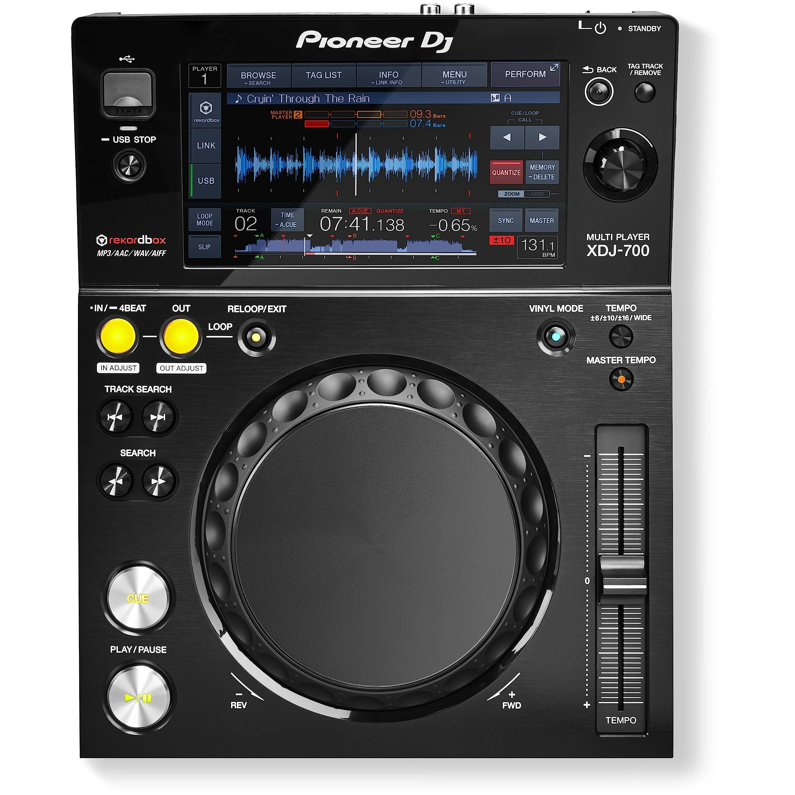 Pioneer DJ Digital Multi Media Player, 8.10 x 12.80 x 16.30 (XDJ-700)