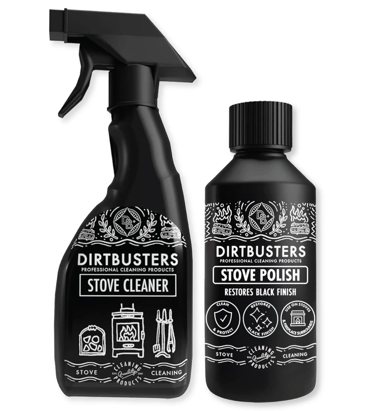 Dirtbusters Stove Polish & Stove Cleaner for Wood & Log Burners & Fireplace Grates, Clean & Restore to Black (250ml & 750ml)