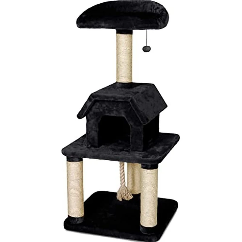 Flamingo Pascha Cat Scratching , Black, 56 x 56 x 128 cm - Image 1