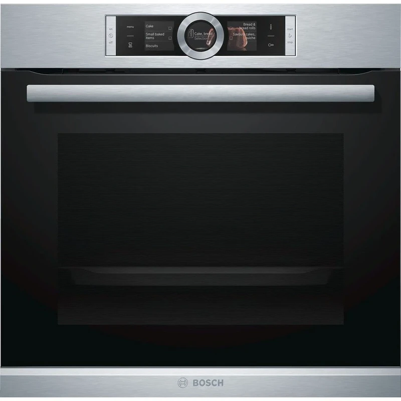Bosch Series 8 Pyrolitic Oven HBG6764S1 Glass Black Steel Energy Efficiency Class A+