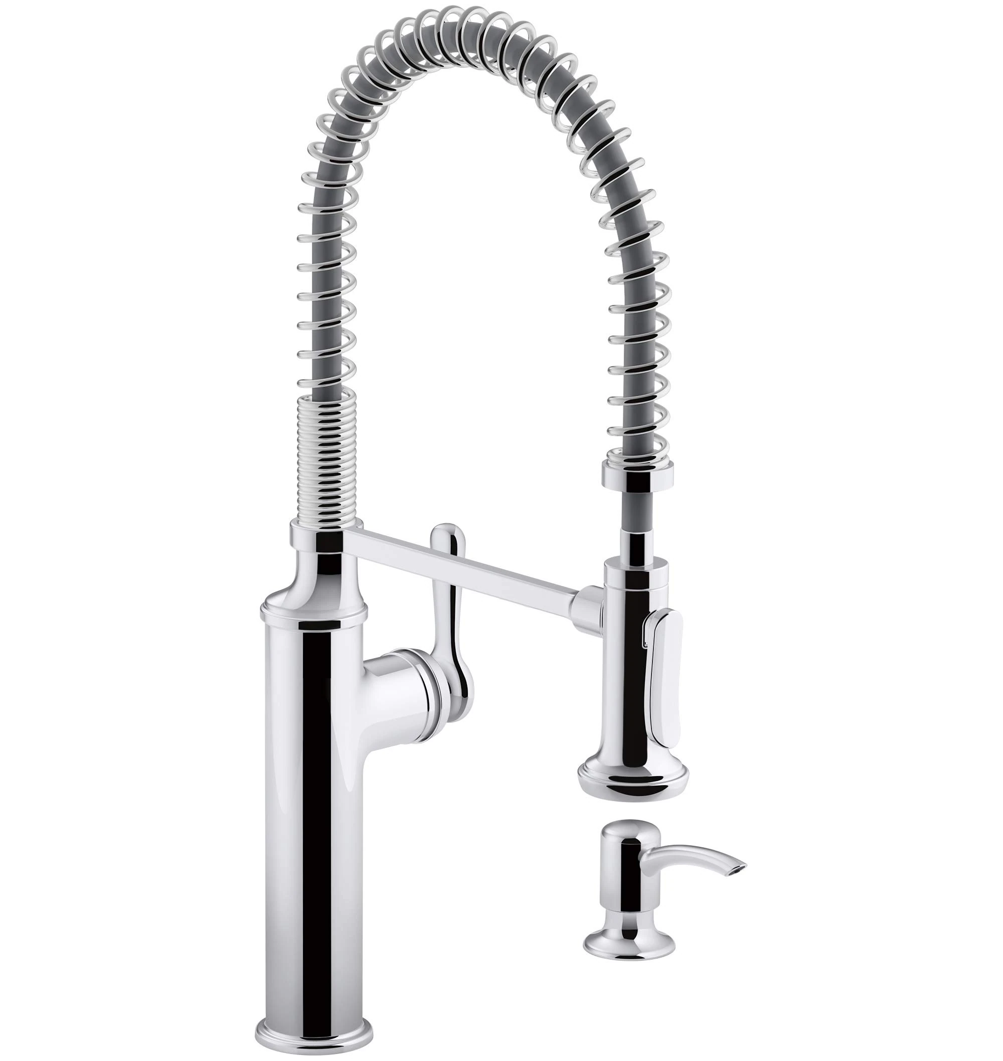 Kohler R10651-SD-CP Sous Pro-Style Single-Handle Pull-Down Sprayer Kitchen Faucet in Chrome