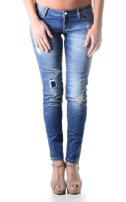 GUESS Women's Ultra Low Trouser, Blue (Devotional), 31W x 31L - Image 1