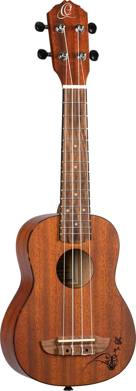 Ortega Guitars Soprano Ukulele Acoustic – Bonfire Series – Sapele, Natural (RU5MM-SO)