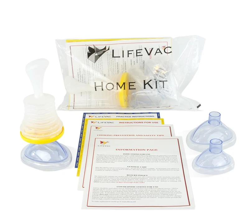 LifeVac Home Kit - Portable Suction Rescue Device, First Aid Kit for Kids and Adults, Portable Airway Suction Device for Children and Adults