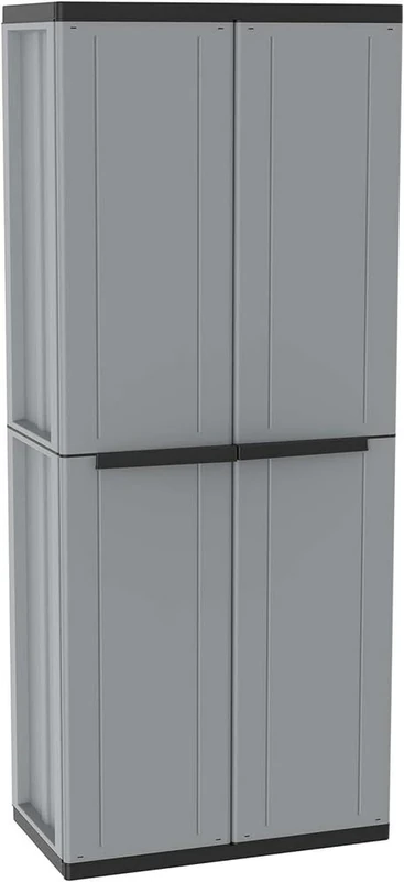 Terry, Jline 368, 2 Door Cabinet with 1 Internal Shelving and 4 Shelves - 68x37.5x163.5 cm
