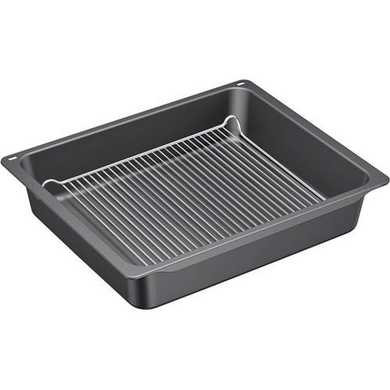 Bosch HEZ633070 Accessory for Oven/Professional Pan with Grate/Anthracite/Enamelled