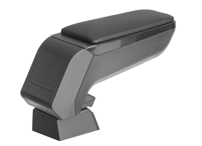 RATI ARMSTER S ARMREST Compatible with Renault TWINGO 2014- [Vegan Leather, Black, 12V Cable]