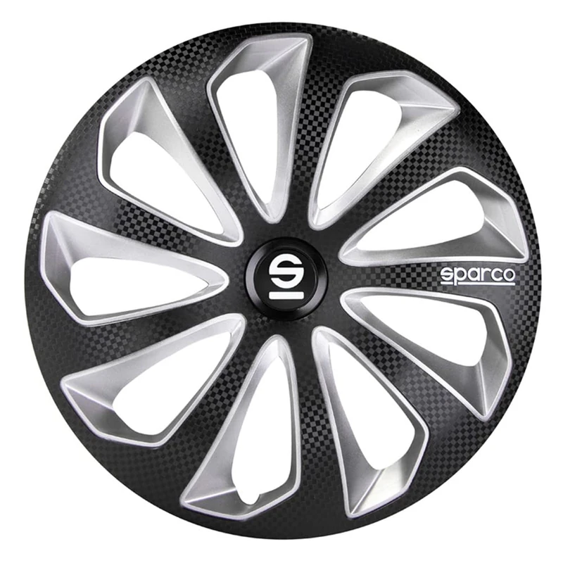 Sparco Wheel Covers Sicilia - 13-inch - Black/Silver/Carbon - Set of 4 pieces