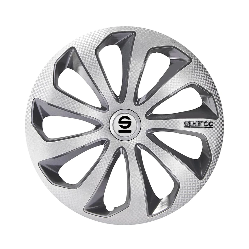 Sparco Wheel Covers Sicilia - 15-inch - Silver/Grey/Carbon - Set of 4 pieces