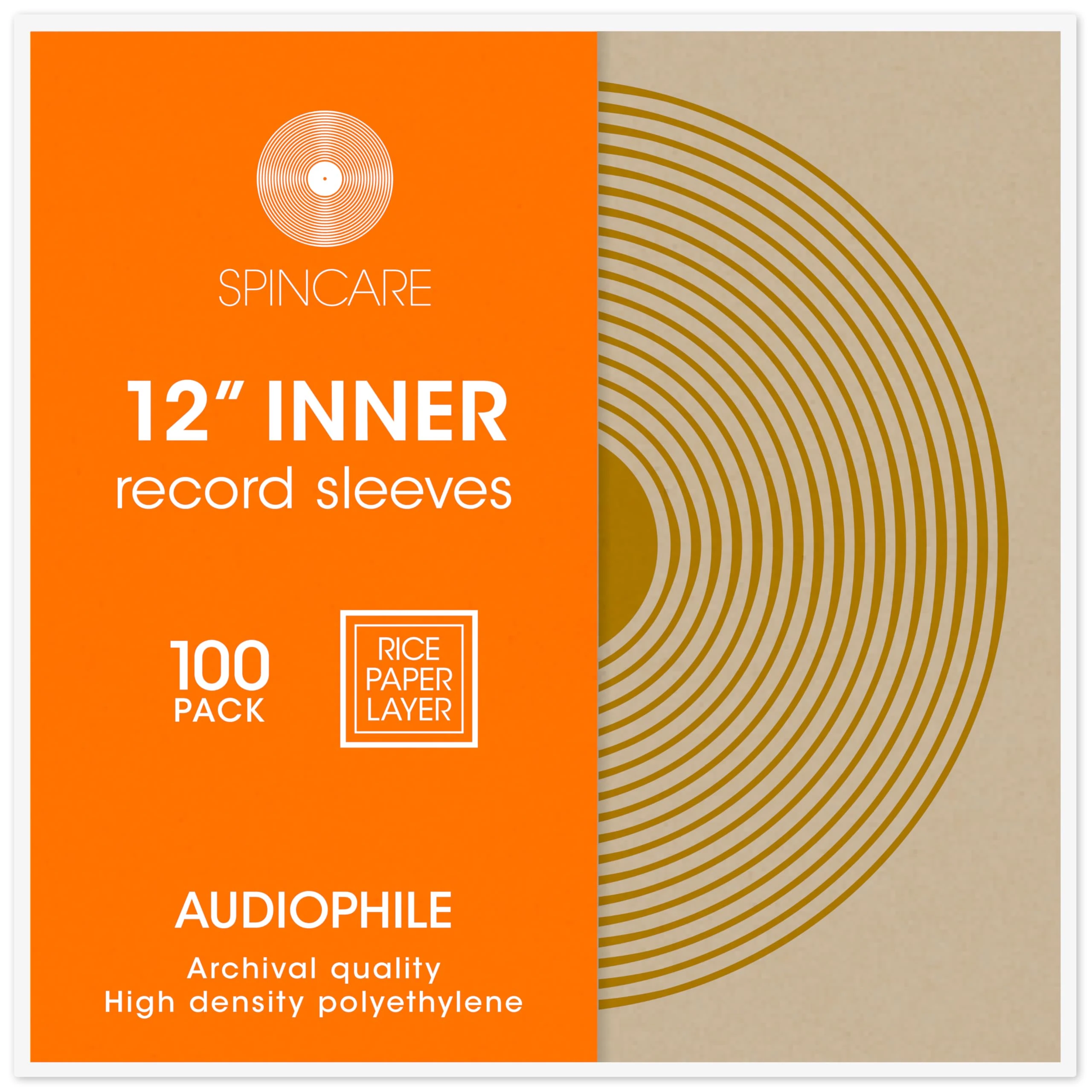100x 12 Inch Anti Static Inner Vinyl Record Sleeves | Audiophile Poly Lined Plastic Protective Album LP Sleeve | Replaces Paper Sleeves & Fits Inside Cardboard Inners | Archival Quality Triple Ply