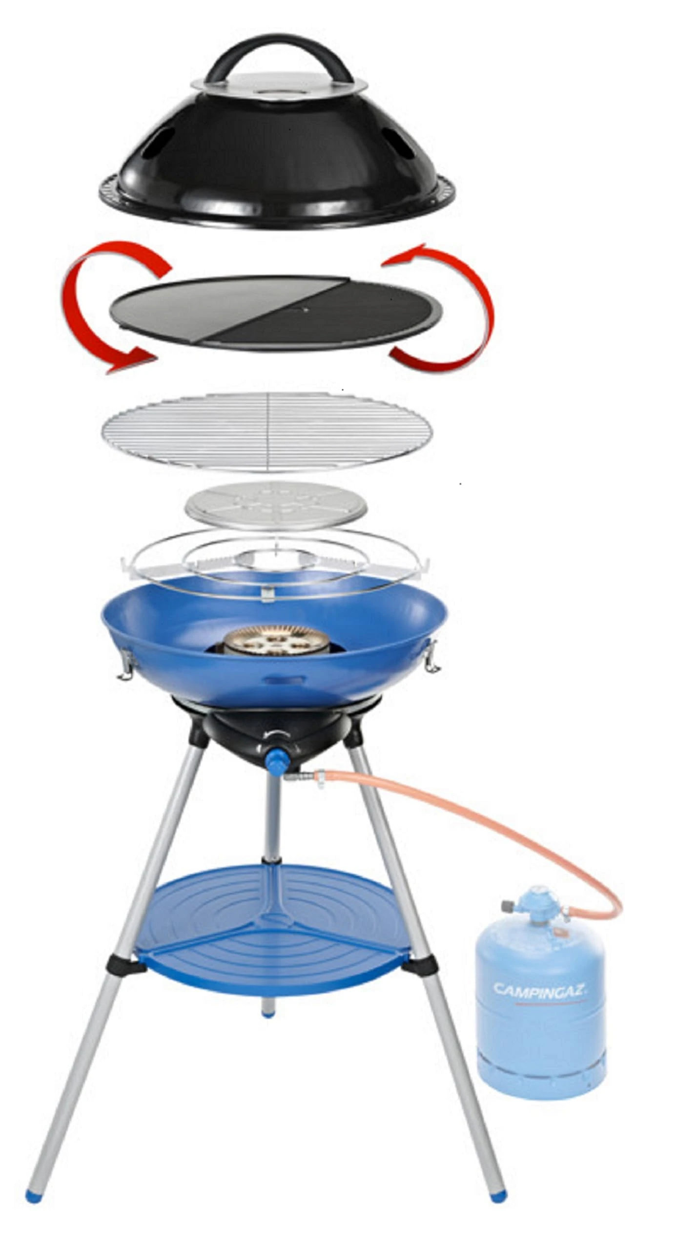 Campingaz Party Grill 600 Camping Stove, All in One portable Camping BBQ,Blue,Ø 52 x 43 cm