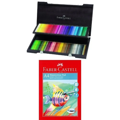 Albrecht Durer 120 Watercolor Pencil Set and Watercolour Pad Bundle - Image 1