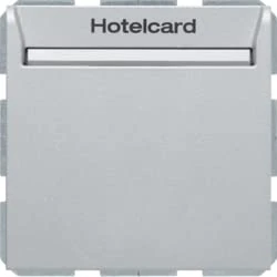Hager – Holder Hotel Electronico Without B Aluminium - Image 1