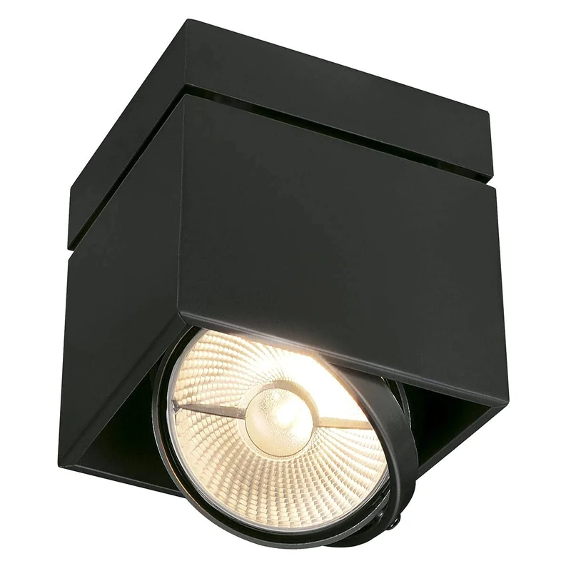 SLV Surface-Mounted Ceiling Light KARDAMOD/spot, floodlight, Ceiling spot, Ceiling Light, Surface-Mounted Light, Internal Lighting / GU10 75W Black