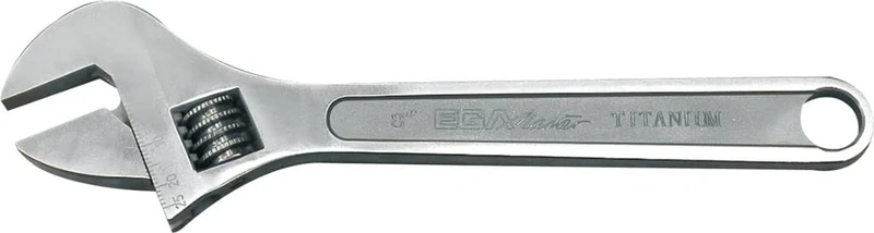 Ega Master 71655 - Adjustable Wrench 8" Titanium