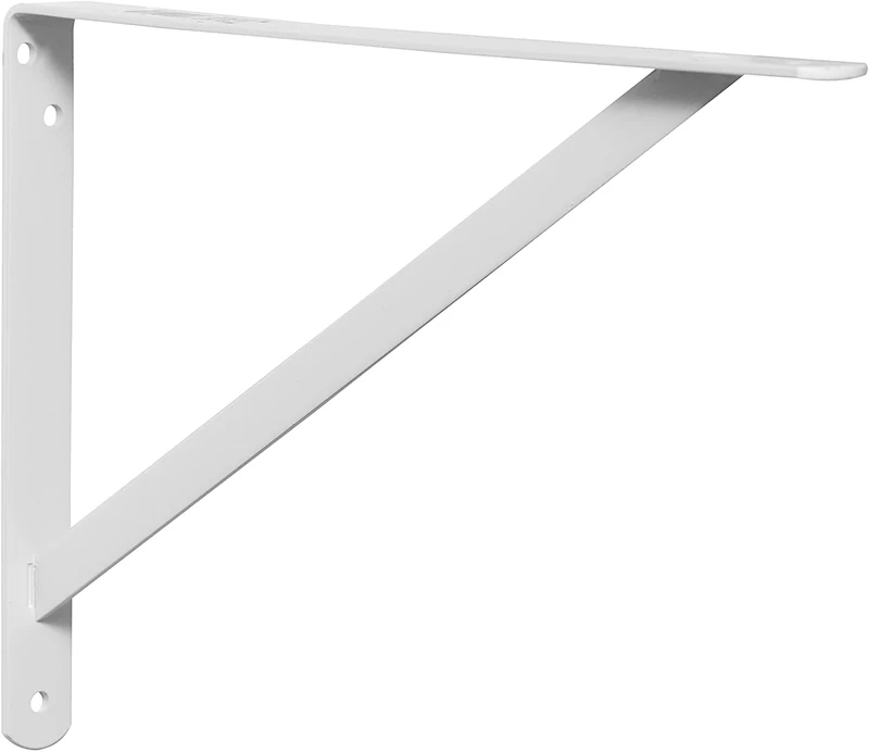 Decko 49146 Heavy Duty Shelf Bracket, 14.5-Inch by 10-Inch, White, 10-Pack