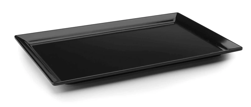 Lacor 63545 Classic Melamine Tray, 53 x 32 x 3 cm, Black
