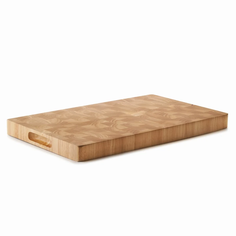 Lacor 60485 Rubber Wood Cutting Board, 530 x 325 x 40 mm, Beige
