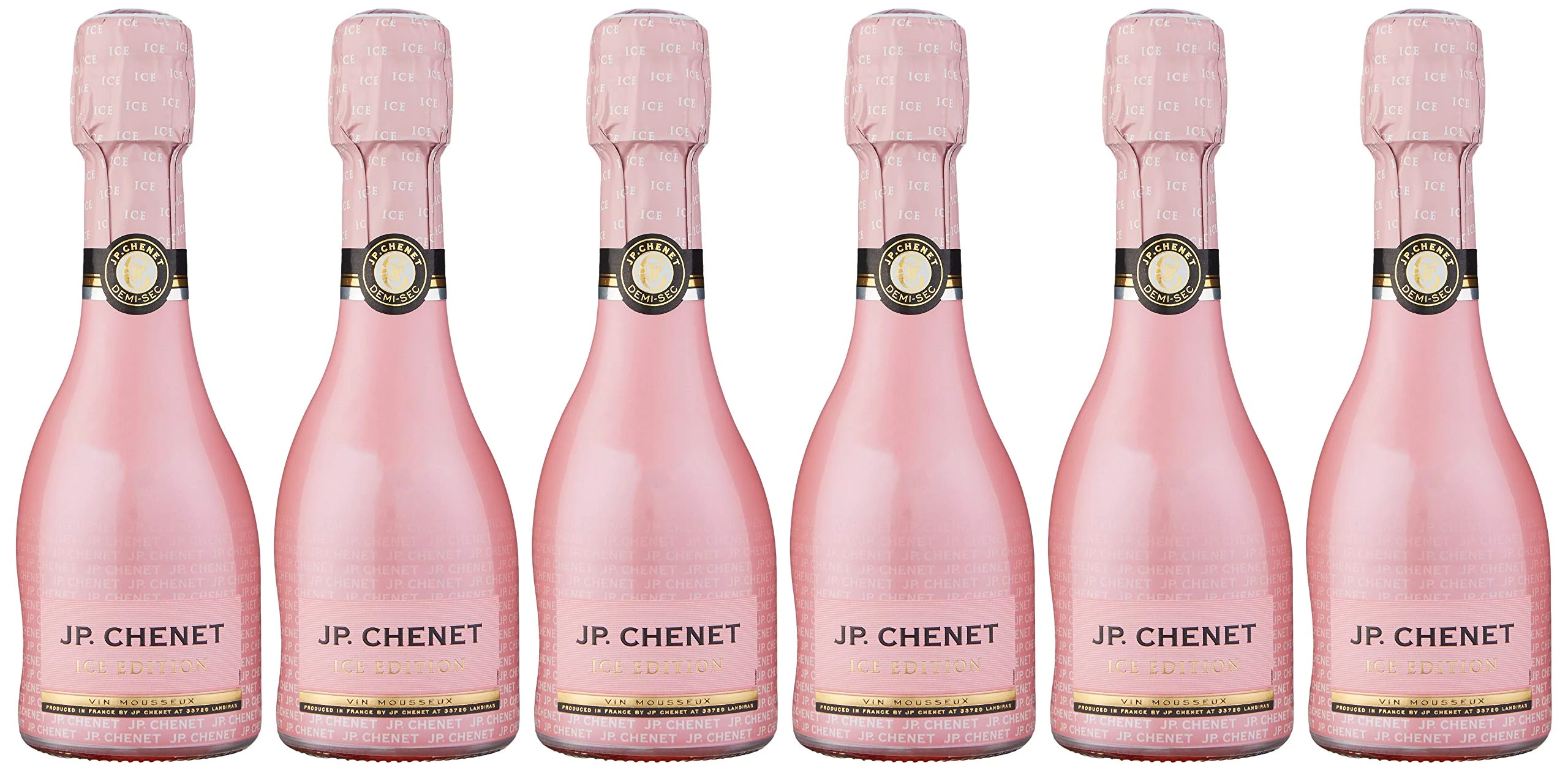 JP Chenet - Ice Edition Sparkling Rosé Wine Medium Dry, Case of 6 - France (6 x 0.20 L)