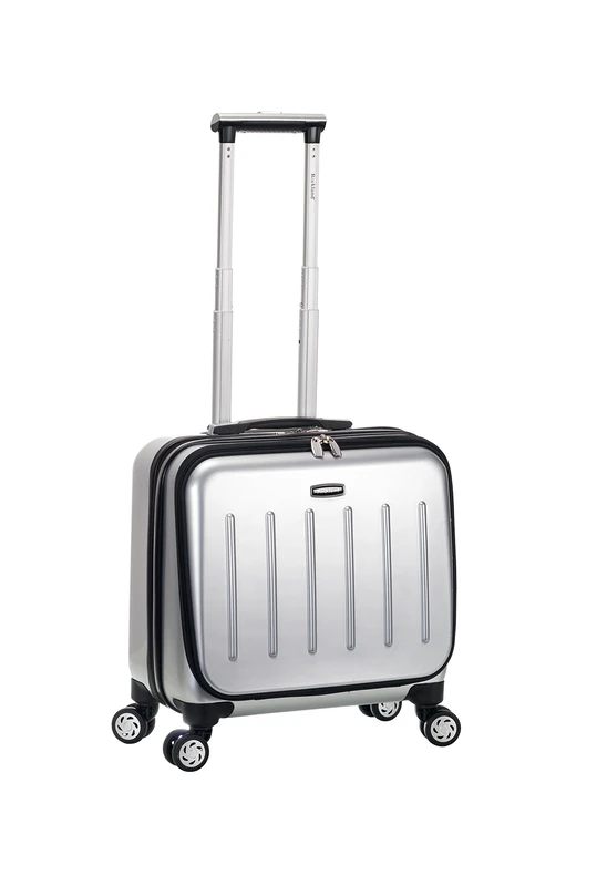 Rockland Revolution Hardside Rolling Computer Case, Silver, Carry-On 17-Inch - Image 1
