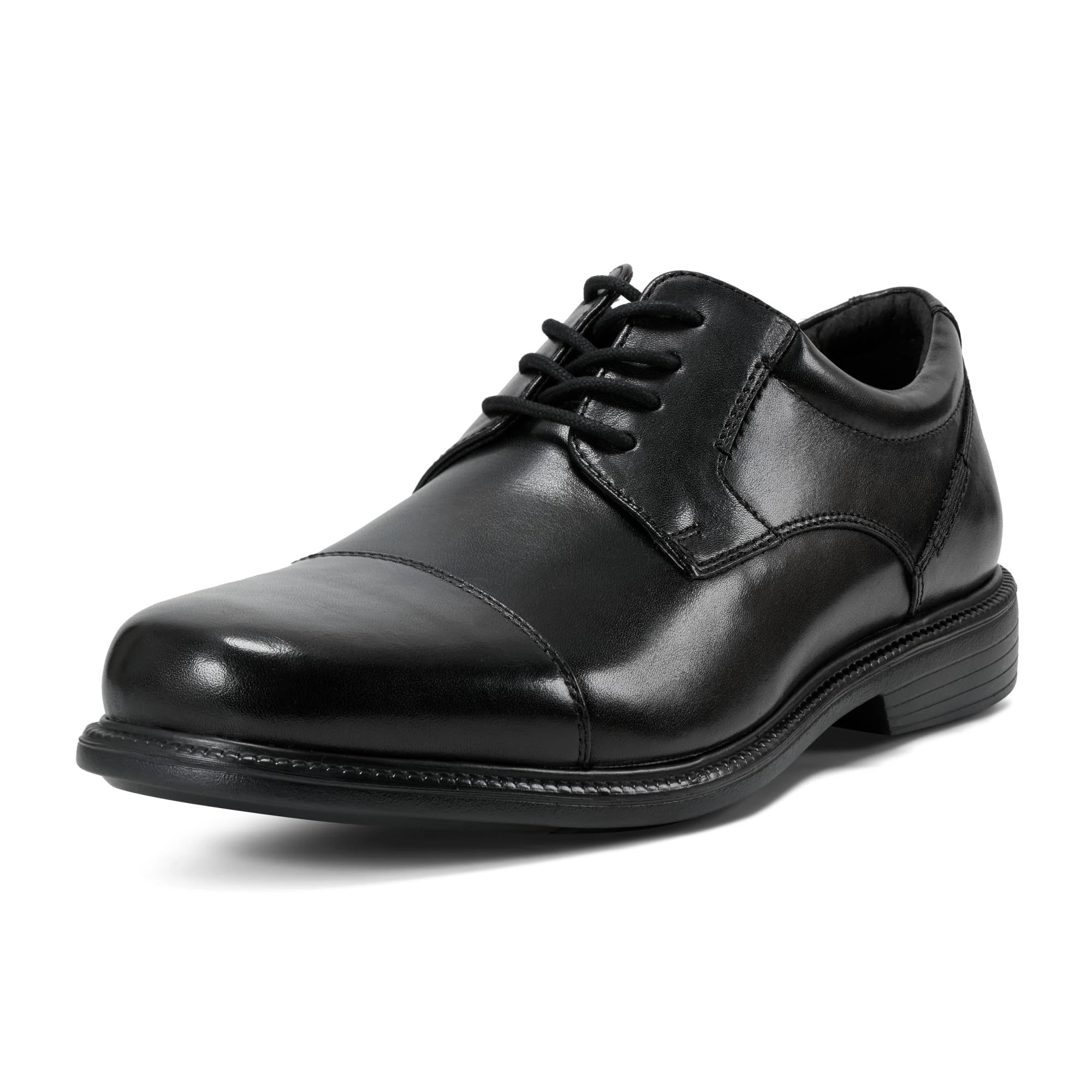 Rockport Men's Charles Road Cap Toe Oxford, Black, 8 Wide