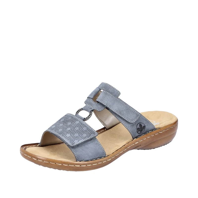 Rieker Women's Frühjahr/Sommer 628m6 Mules, Blue Grey, 7.5 UK
