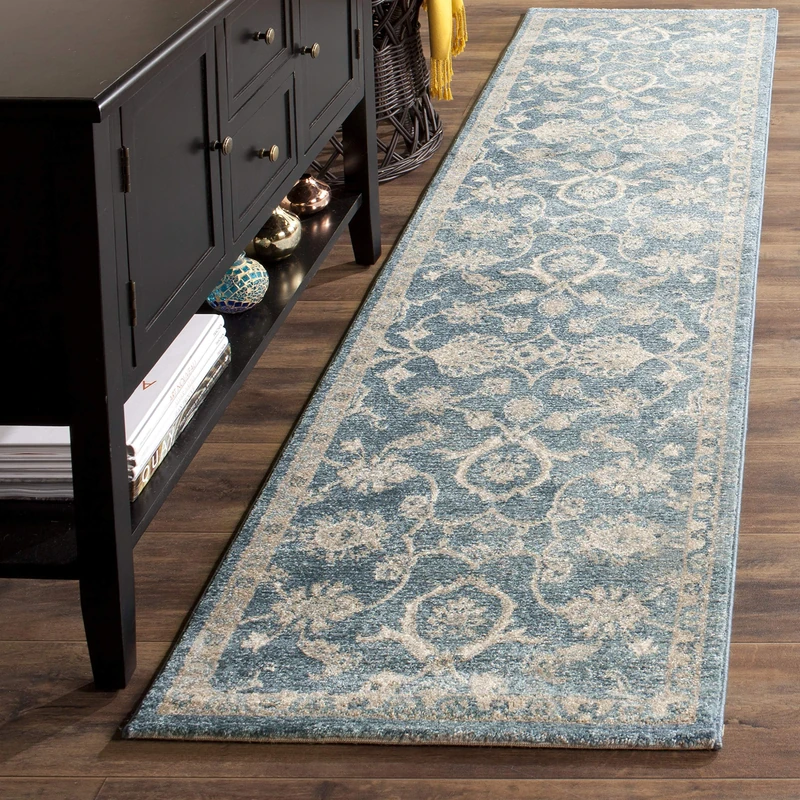 Safavieh Corina Woven Area Rug, Synthetic, Blue/Beige, 66 x 243 x 0.63500000000000001 cm