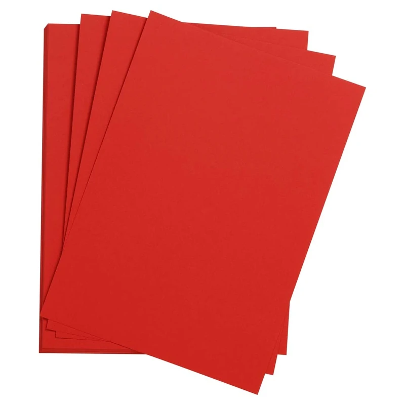 Clairefontaine - Ref 37740C - Etival Coloured Grained Drawing Paper (Pack of 250 Sheets) - 50 x 65cm - 160gsm Cellulose Art Paper - Poppy - Acid Free, pH Neutral