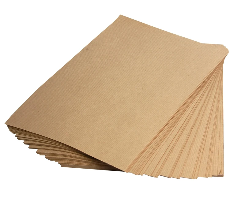 Clairefontaine - Ref 396008C - Kraft Paper (125 Sheets) - A1 (840 x 594mm) Sized - Natural Brown, Smooth Side & Ribbed Side, 90gsm Paper, Acid Free, pH Neutral