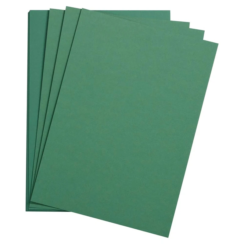 Clairefontaine - Ref 37780C - Etival Coloured Grained Drawing Paper (Pack of 250 Sheets) - 50 x 65cm - 160gsm Cellulose Art Paper - Dark Green - Acid Free, pH Neutral