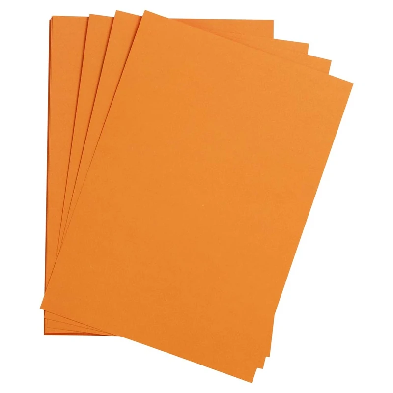 Clairefontaine - Ref 37730C - Etival Coloured Grained Drawing Paper (Pack of 250 Sheets) - 50 x 65cm - 160gsm Cellulose Art Paper - Orange - Acid Free, pH Neutral