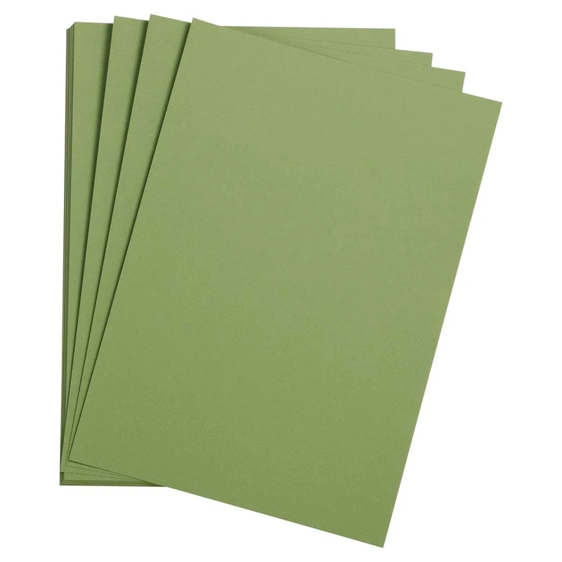 Clairefontaine - Ref 37960C - Etival Coloured Grained Drawing Paper (Pack of 250 Sheets) - 50 x 65cm - 160gsm Cellulose Art Paper - Apple Green - Acid Free, pH Neutral