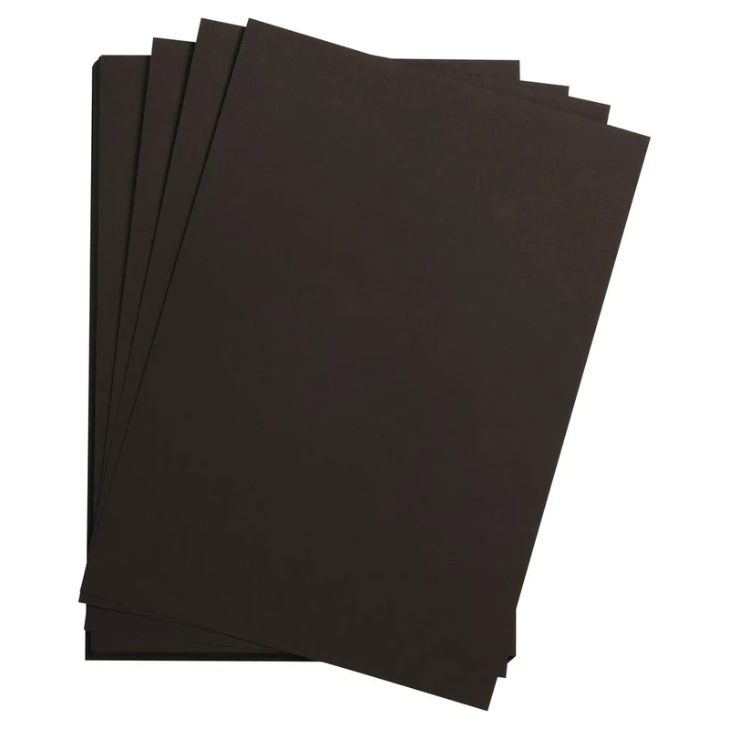 Clairefontaine - Ref 93670C - Etival Colour Paper (25 Sheets of Paper) - 75 x 110 cm - 160gsm Cellulose Art Paper, Acid Free, Light Grained - Black Colour