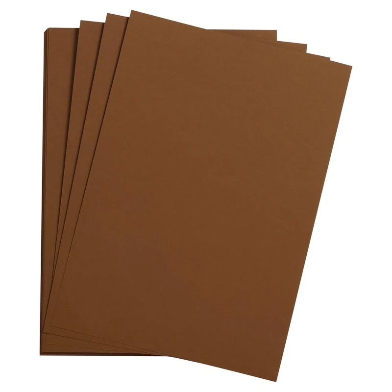 Clairefontaine - Ref 37650C - Etival Coloured Grained Drawing Paper (Pack of 250 Sheets) - 50 x 65cm - 160gsm Cellulose Art Paper - Brown - Acid Free, pH Neutral