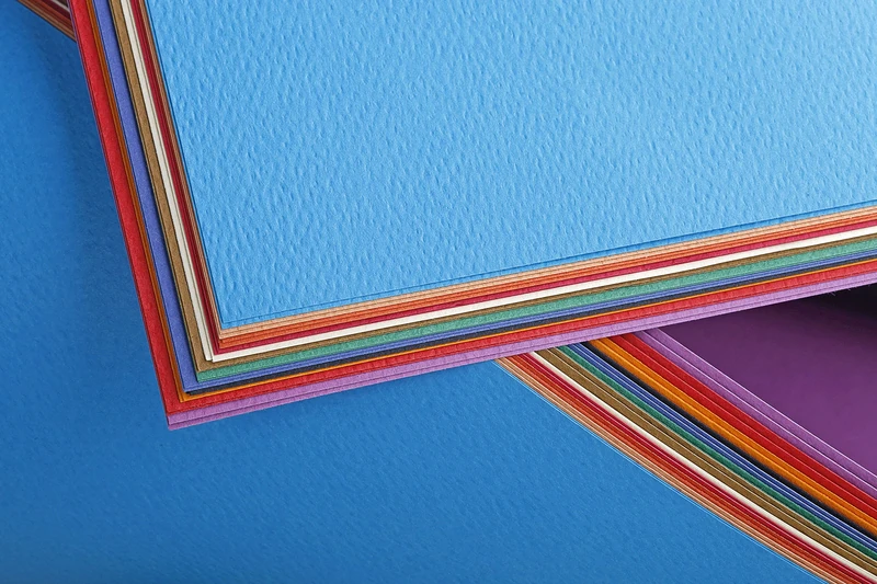 Clairefontaine - Ref 93750C - Etival Coloured Grained Drawing Paper (24 Sheets of Paper) - 50 x 65cm - 160gsm Cellulose Art Paper - Bright Shades - Acid Free, pH Neutral