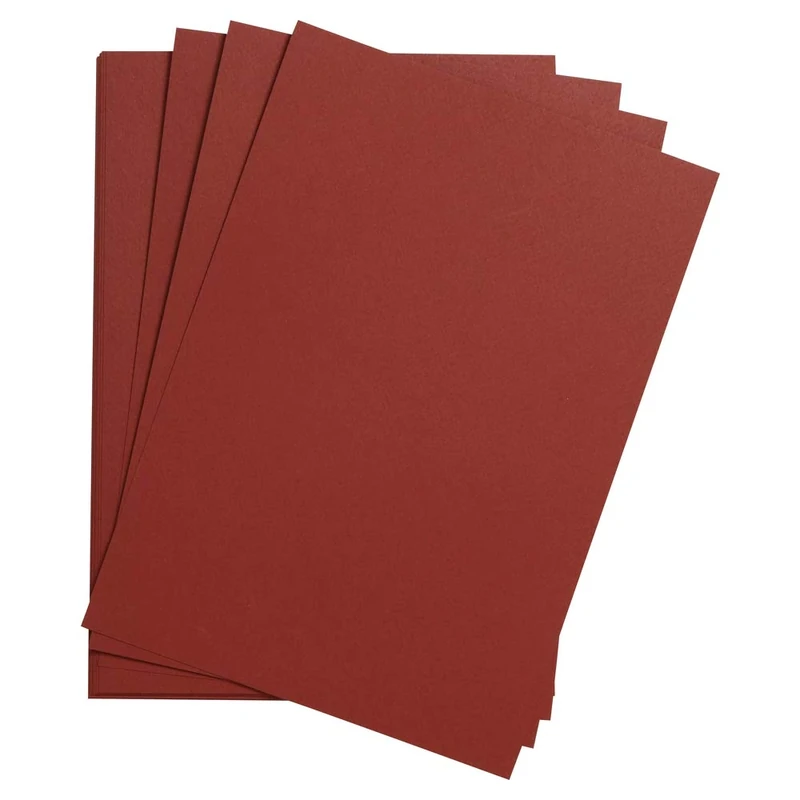Clairefontaine - Ref 37640C - Etival Coloured Grained Drawing Paper (Pack of 250 Sheets) - 50 x 65cm - 160gsm Cellulose Art Paper - Burgundy - Acid Free, pH Neutral