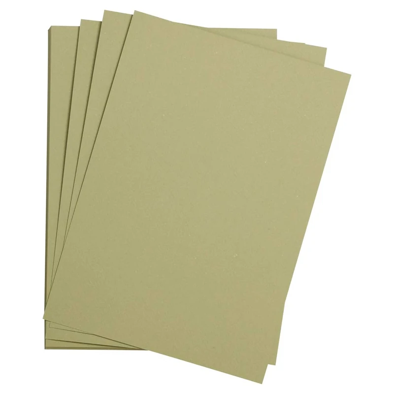 Clairefontaine - Ref 37840C - Etival Coloured Grained Drawing Paper (Pack of 250 Sheets) - 50 x 65cm - 160gsm Cellulose Art Paper - Almond Green - Acid Free, pH Neutral
