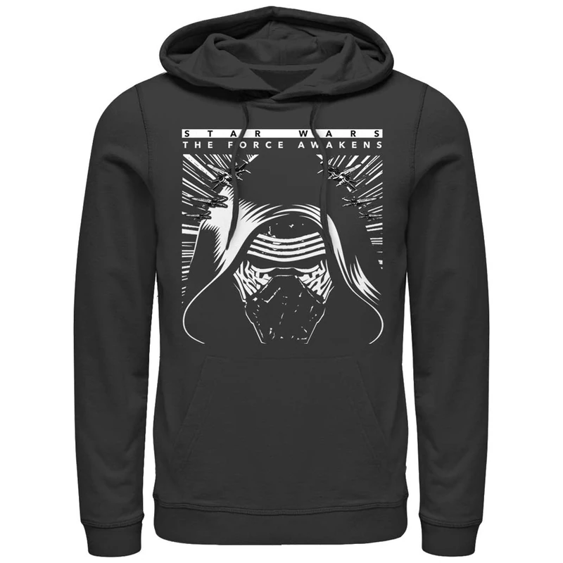 Star Wars The Force Awakens Men's Kylo Ren X-Wings Black Hoodie