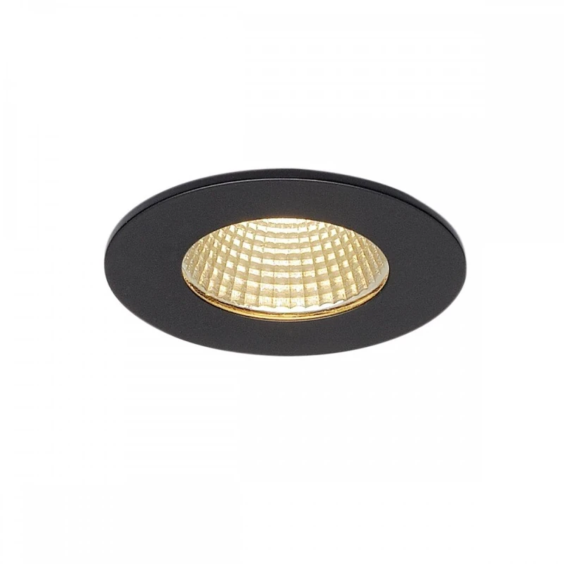 SLV PATTA Walls, Paths, entrances, LED, recessed Light Outdoor, Garden lamp, Ceiling Spotlight / IP20/IP65 3000K 11W 910lm Black dimmable 38 Degrees, Aluminium, 11 W, 114420