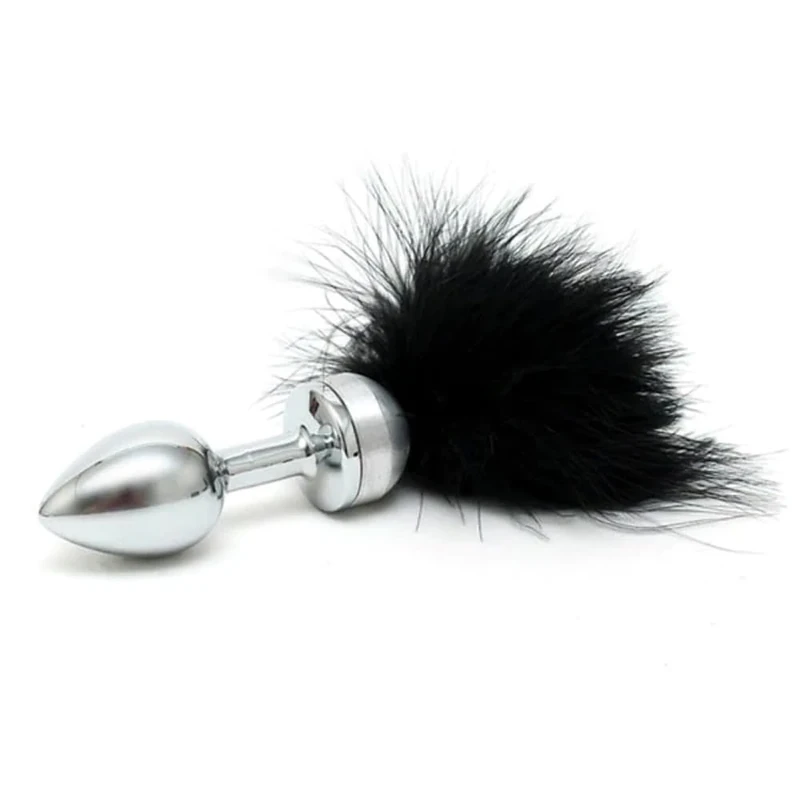 Rimba Bondage Play Buttplug, Small, Solid Stainless Steel (Unisex) Black/Silver Ø 3 x 7.3 cm