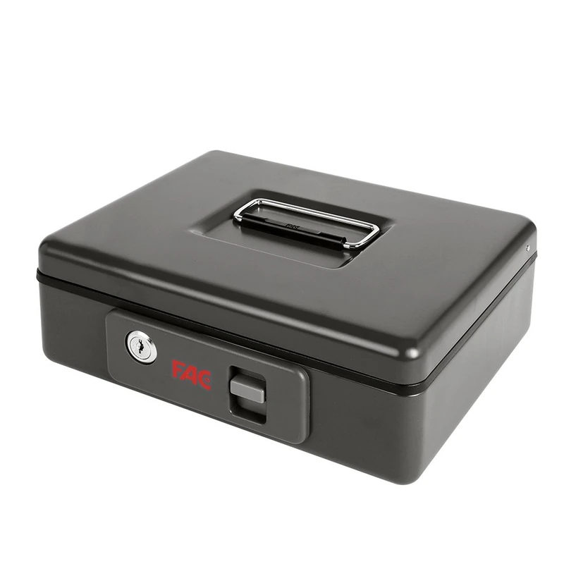 Fax Money Box with Push Button Number 3, Grey, 25012 - Image 1