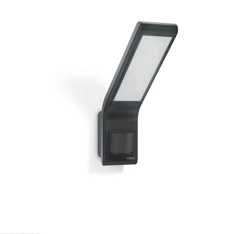 Steinel 12052 LED Floodlight XLED Slim S Anthracite, Security Lighting, 7.2 W and 648 lm, 160° Motion Detector, warm white