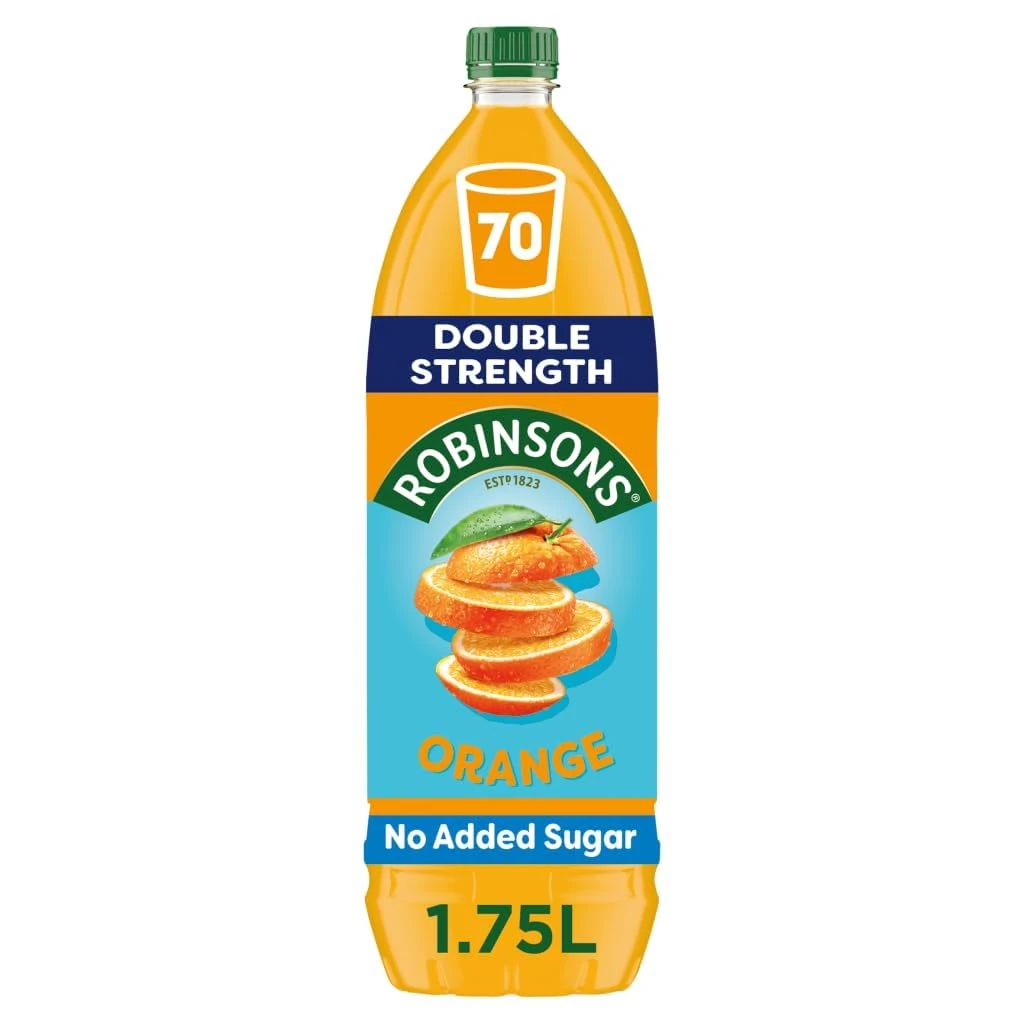 Robinsons Double Strength Orange No Added Sugar Squash 1.75L