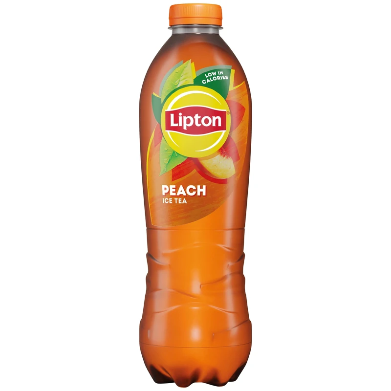Lipton Peach Bottled Ice Tea 1.25 L, low calorie soft drink, 100% black tea extract