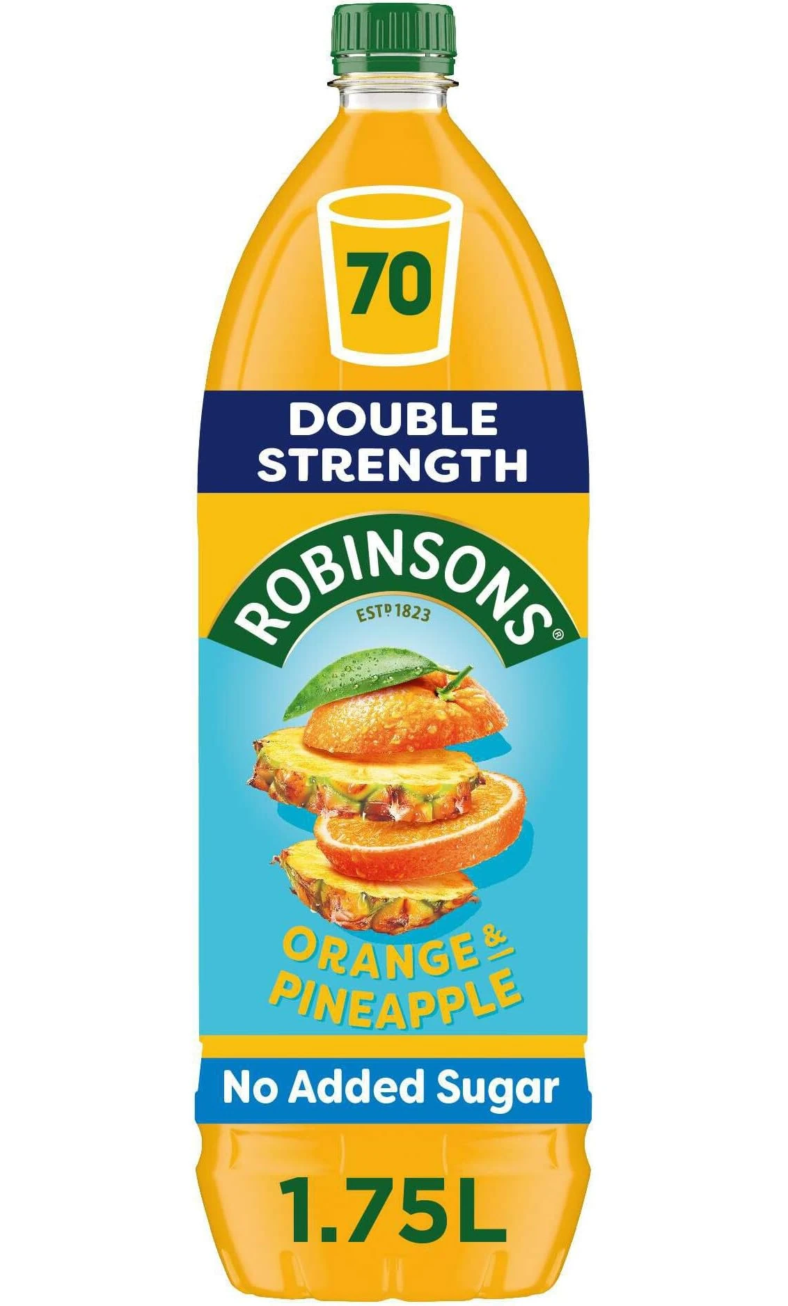 Robinsons Double Strength Orange & Pineapple No Added Sugar Fruit Squash 1.75 L