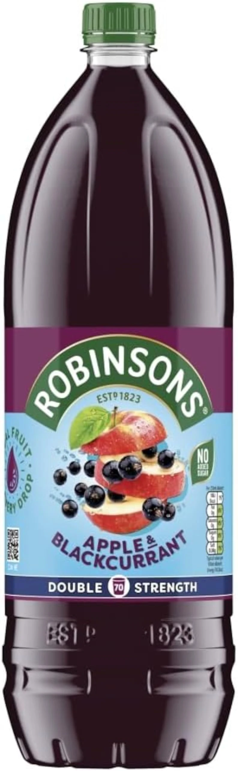Robinsons Double Strength Apple & Blackcurrant No Added Sugar Squash 1.75L